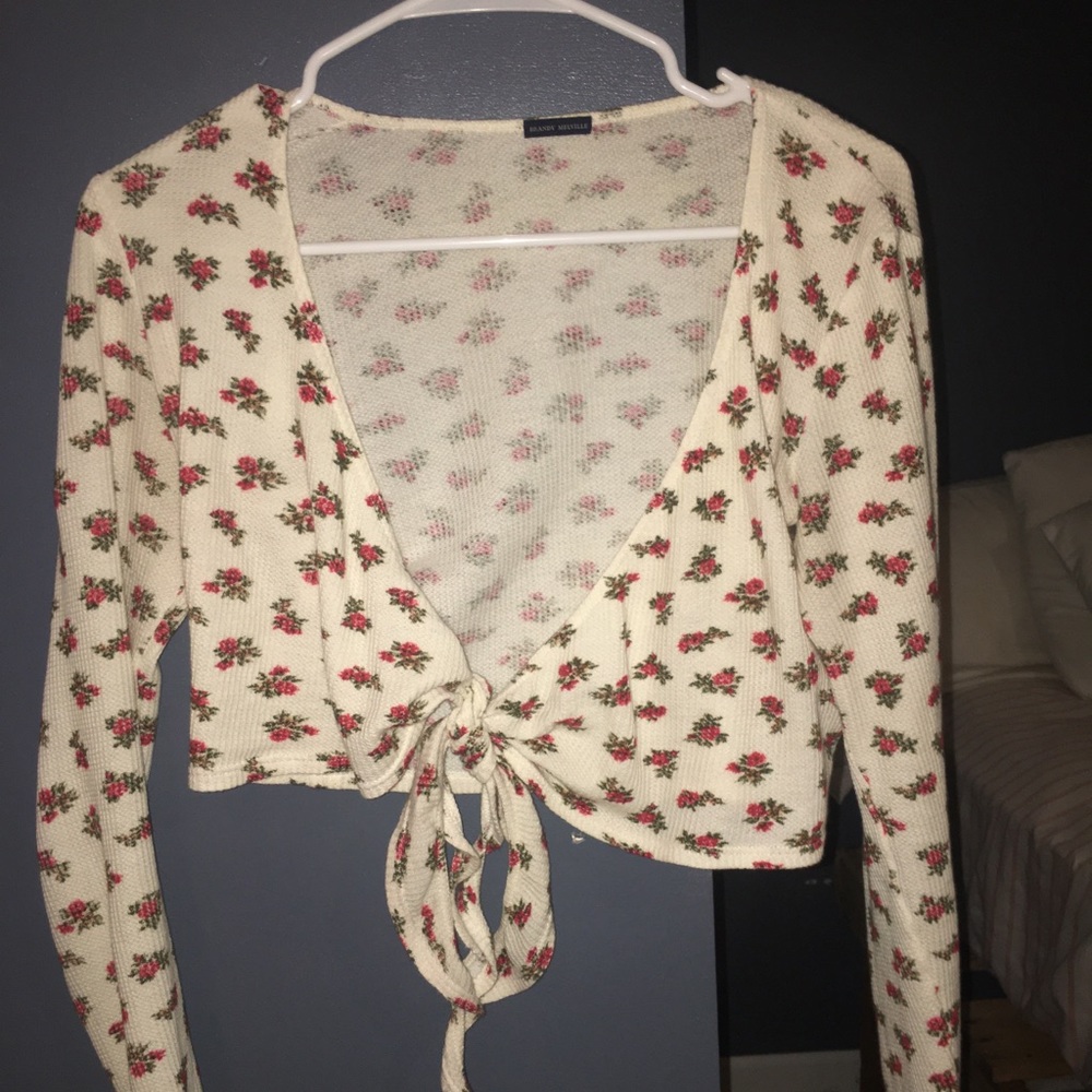 floral brandy wrap top